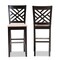Baxton Studio Jason Sand Upholstered and Espresso Wood 2-Piece Bar Stool Set 167-10850 - alternate 6